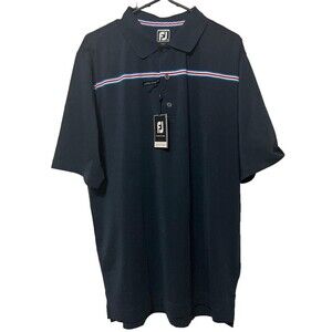FootJoy (FJ)  Polo Shirt Men's XL Navy Blue Golf Athletic Fit Moisture Wicking